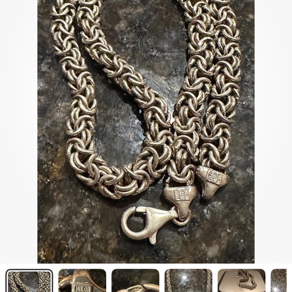 Milor Italy Vintage
Byzantine 17" Sterling Silver Necklace 34 Grams - Picture 6 of 10